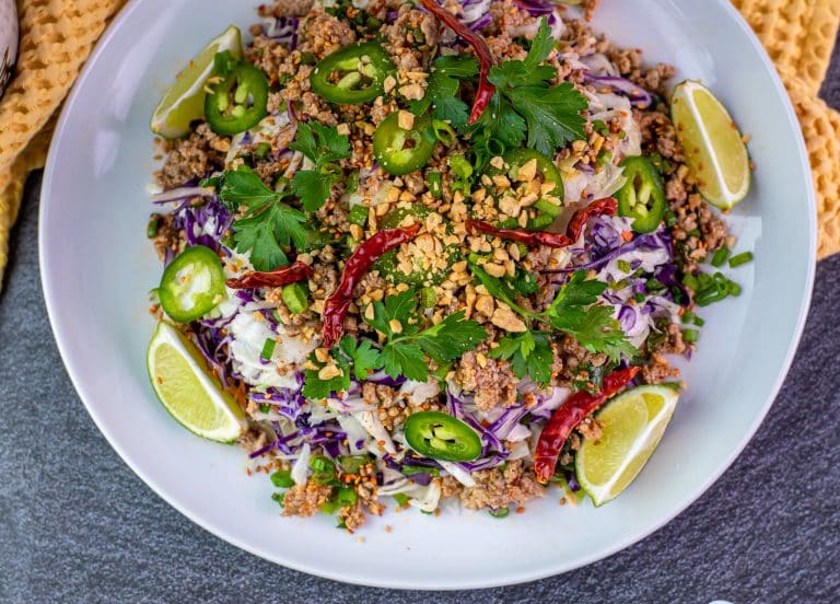 Thai Egg roll Bowl low carb meal prep recipe