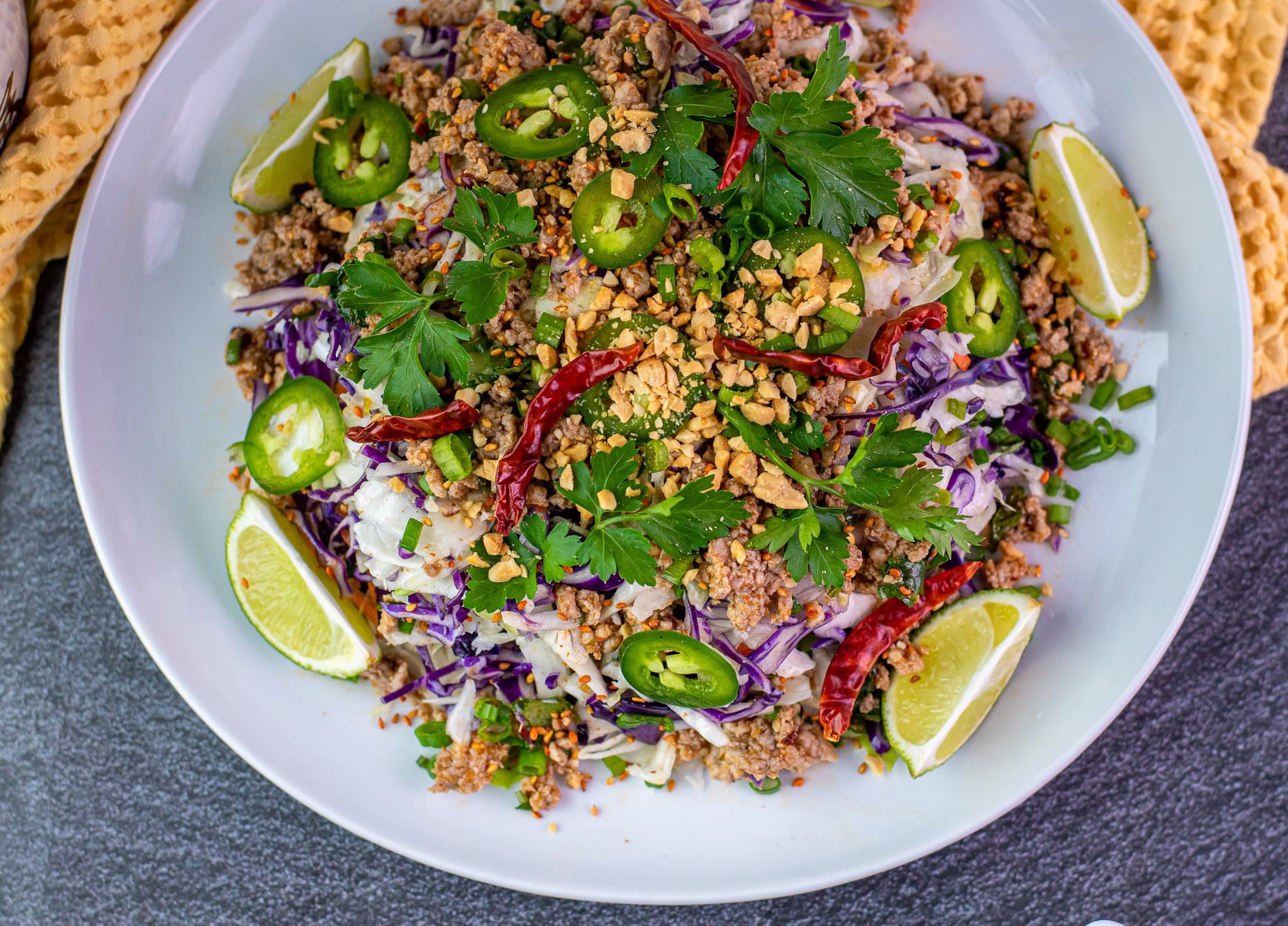 Thai Egg roll Bowl low carb meal prep recipe
