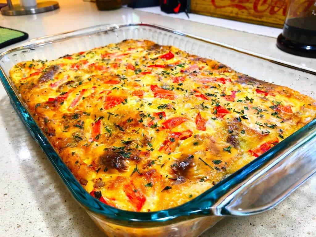 Philly cheesesteak Egg Casserole