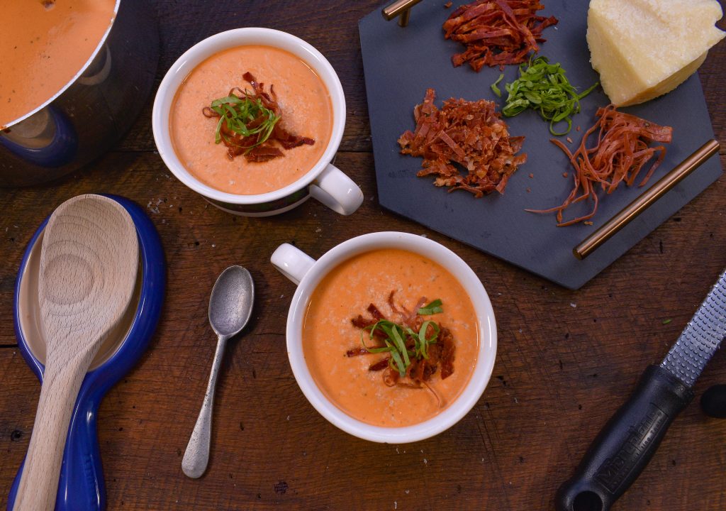 Creamy tomato basil soup