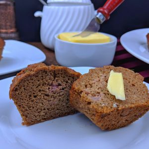 Keto chocolate strawberry muffins