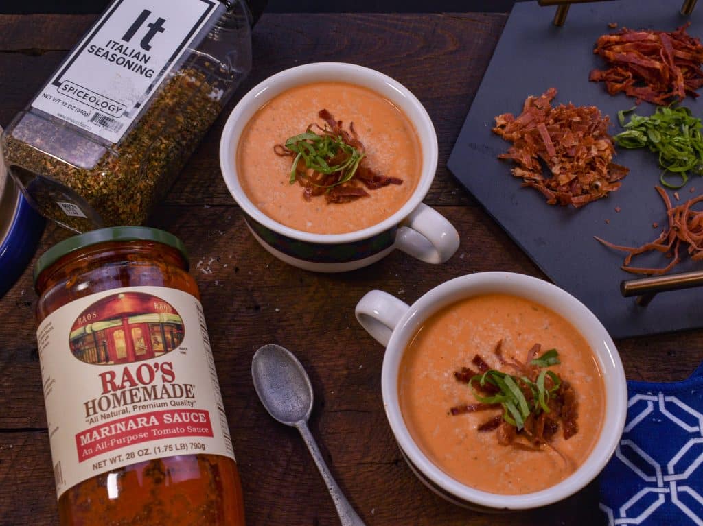 Creamy tomato basil soup