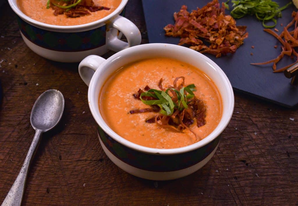 Creamy tomato basil soup