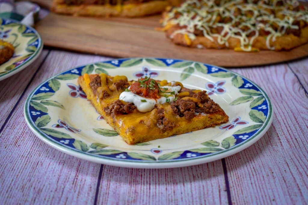 Mexican chicken crust keto pizza