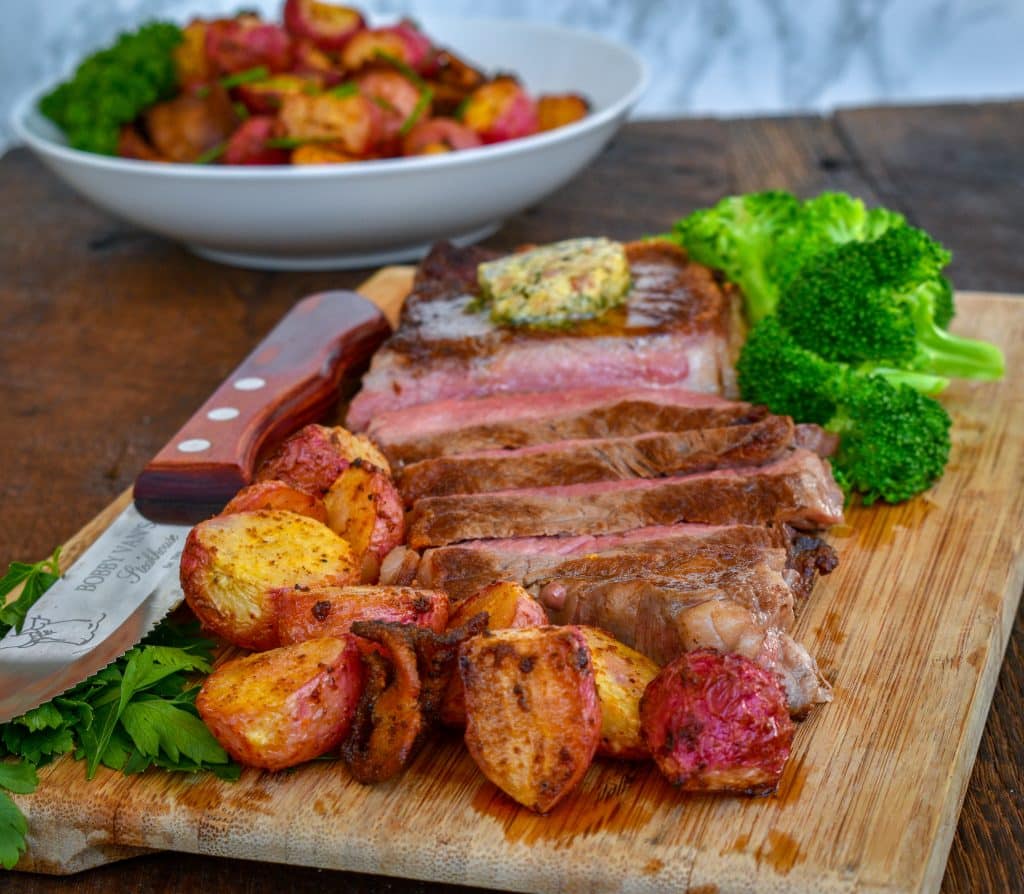 Sliced Steak w/ radishes