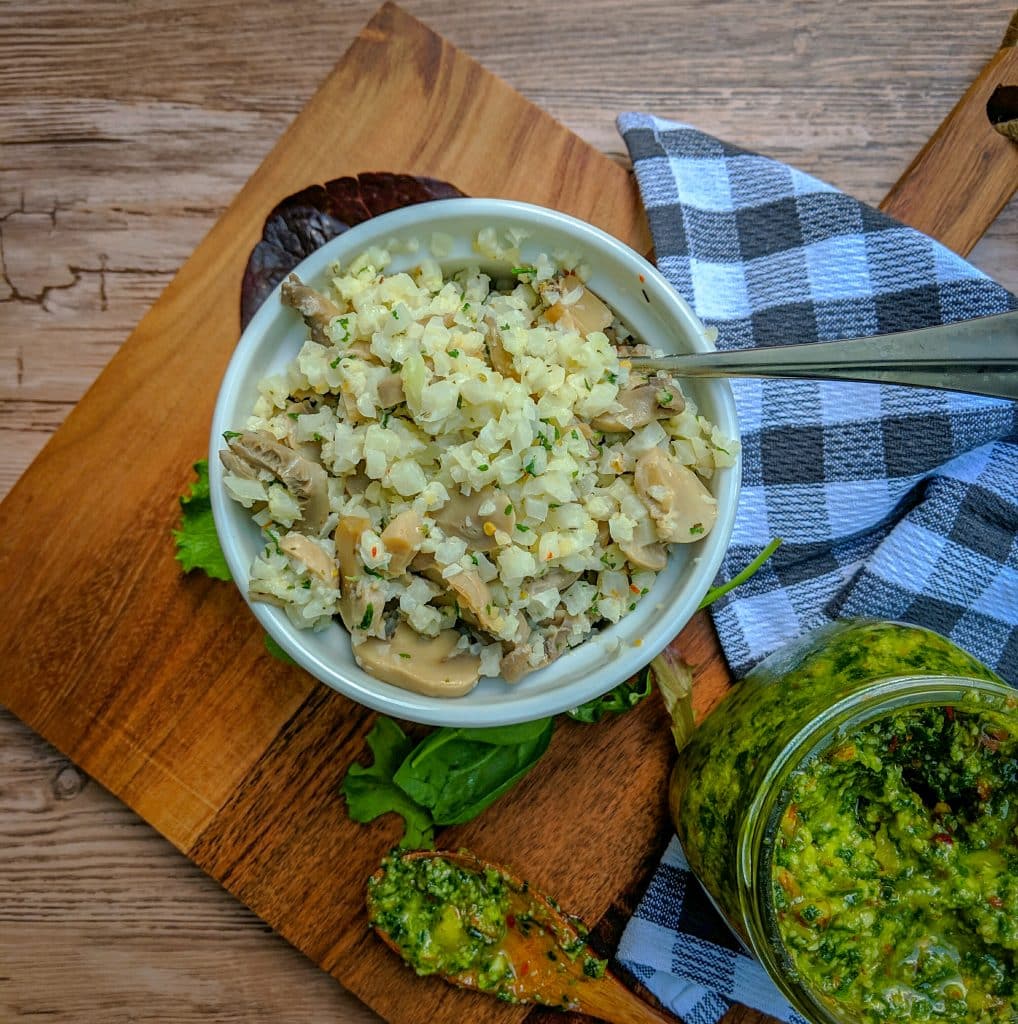 Keto Cauliflower Mushroom Risotto