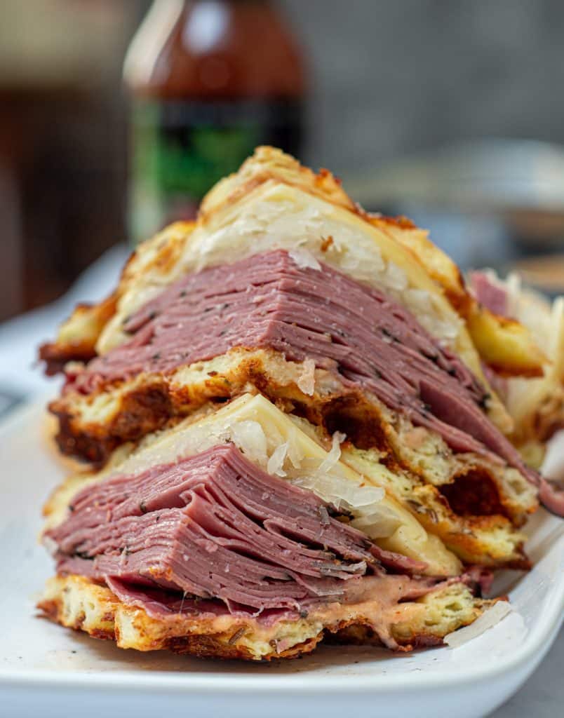 Corned Beef Keto Reuben Chaffle