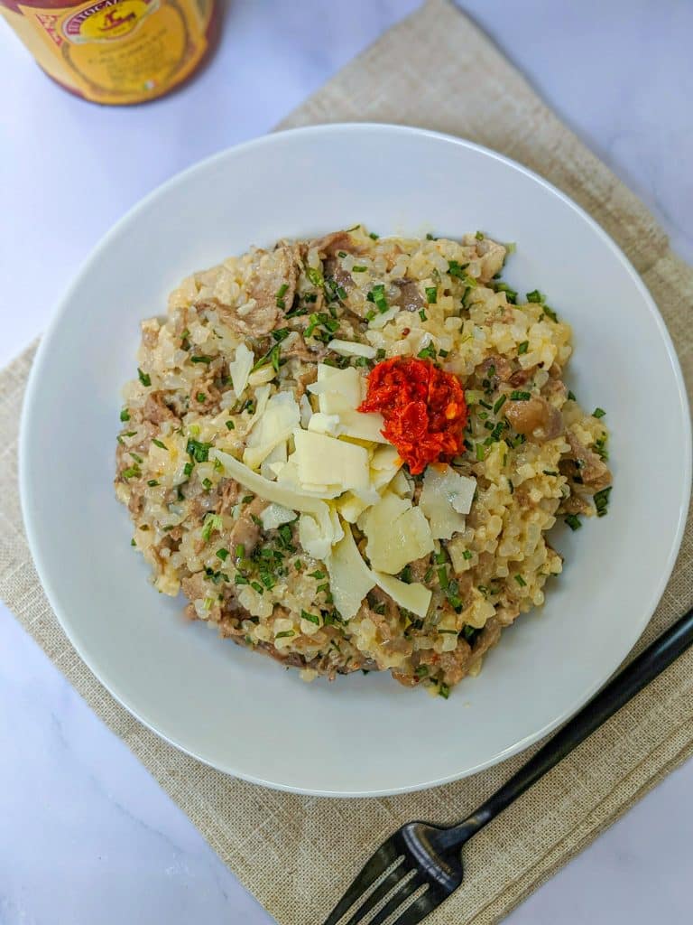 Cheesesteak risotto Keto cut meal