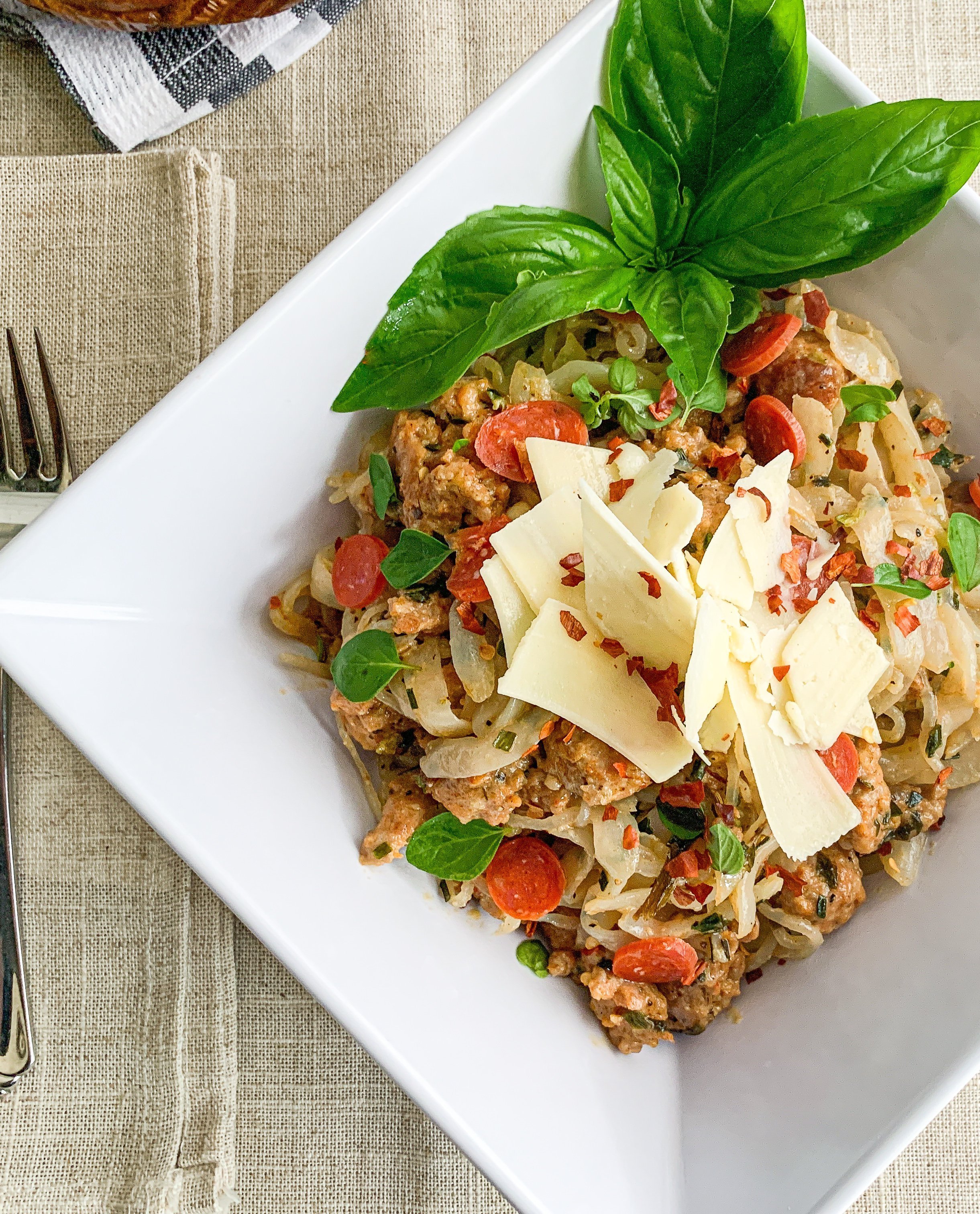 Spicy Sausage Fettuccine Alfredo