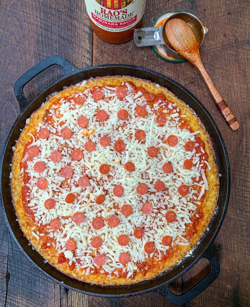 Keto Pepperoni Pan Pizza Recipe