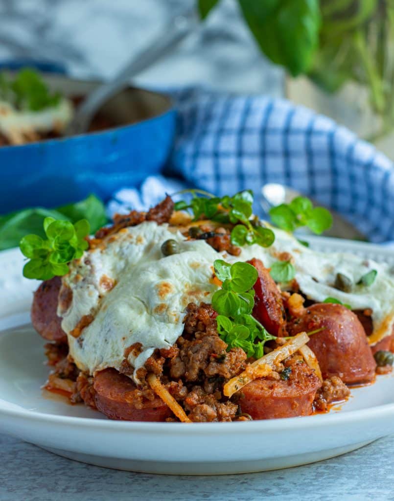 Spaghetti Pie with palmini linguine