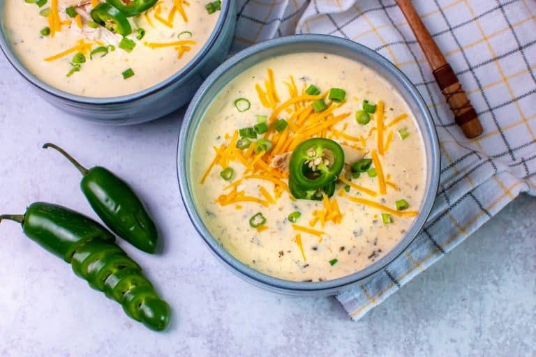 Instant pot chicken jalapeno popper soup overhead pic