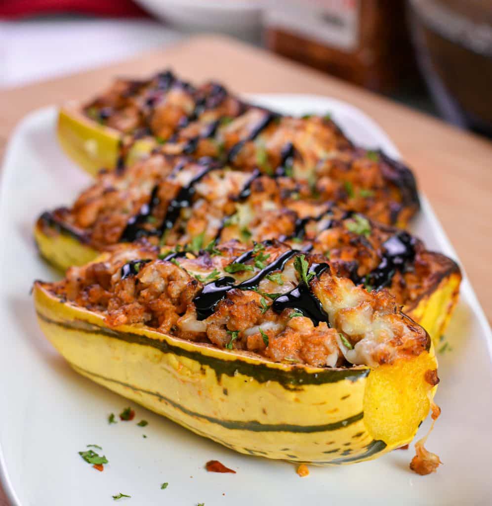low carb Delicata Squash Boats