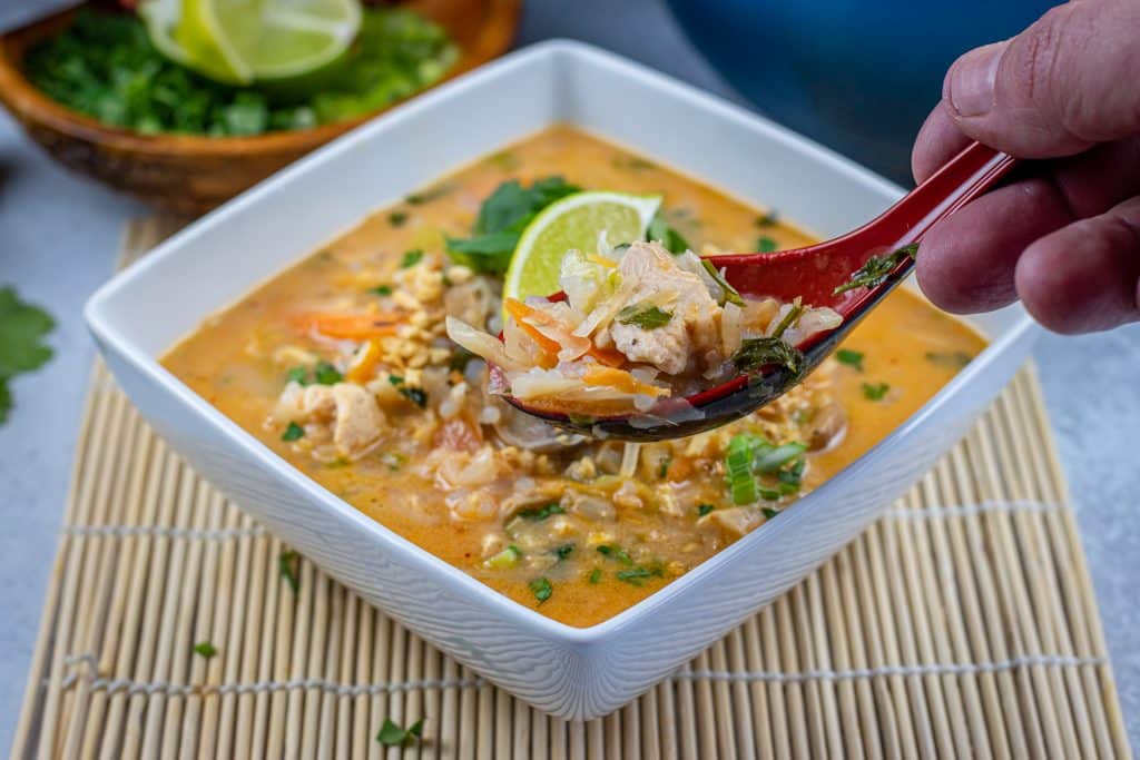 tom yum soup with miracle rice