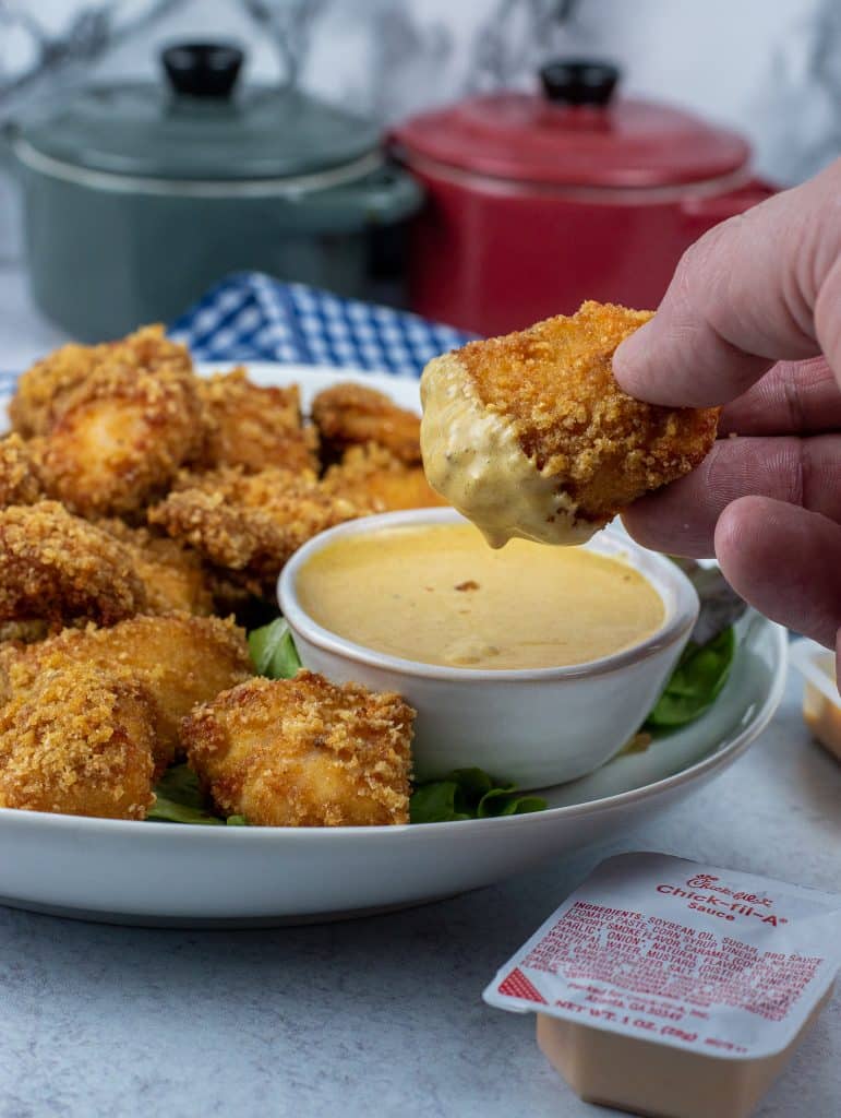 keto copycat chicken nuggets with chick fila dipping sauce