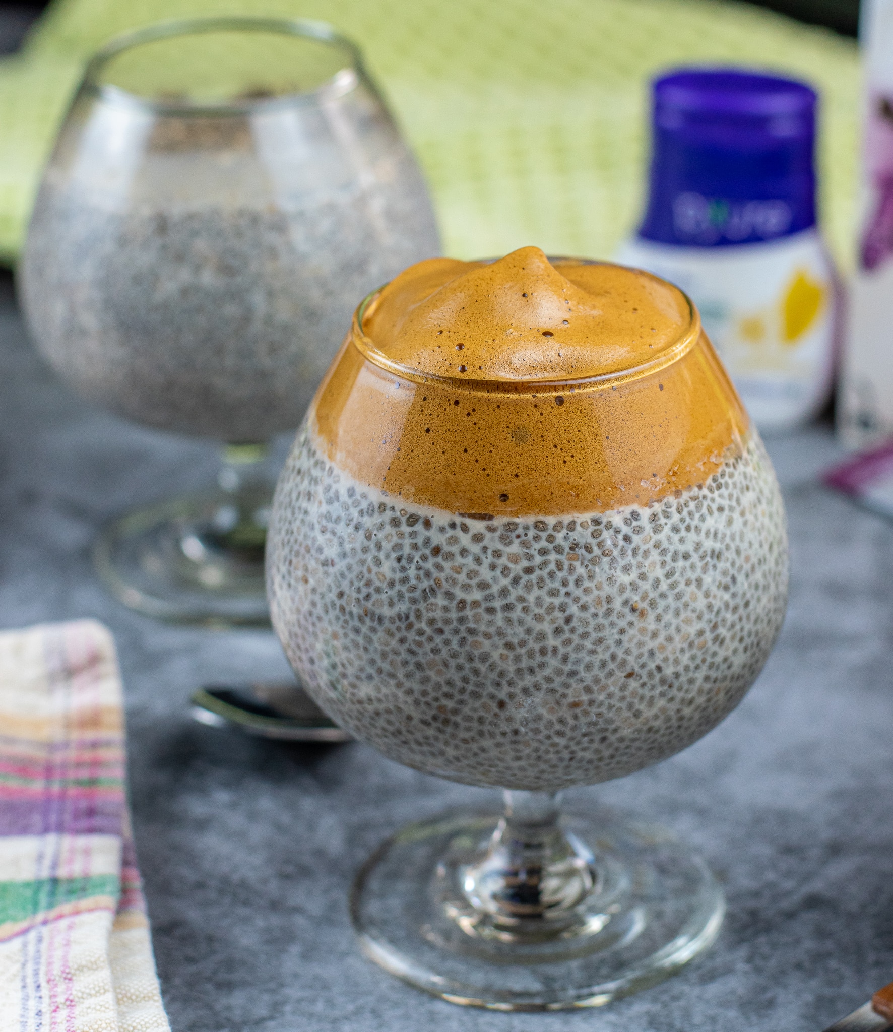 Keto Dalgona Coffee Chia Seed Pudding