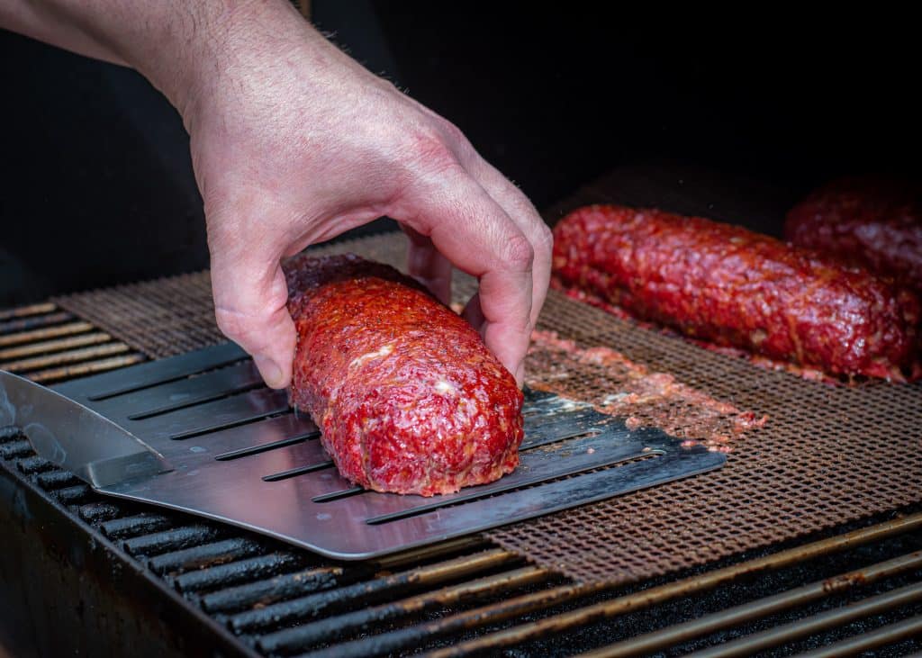 smoked carnivore calzone on a Rectec700 pellet grill