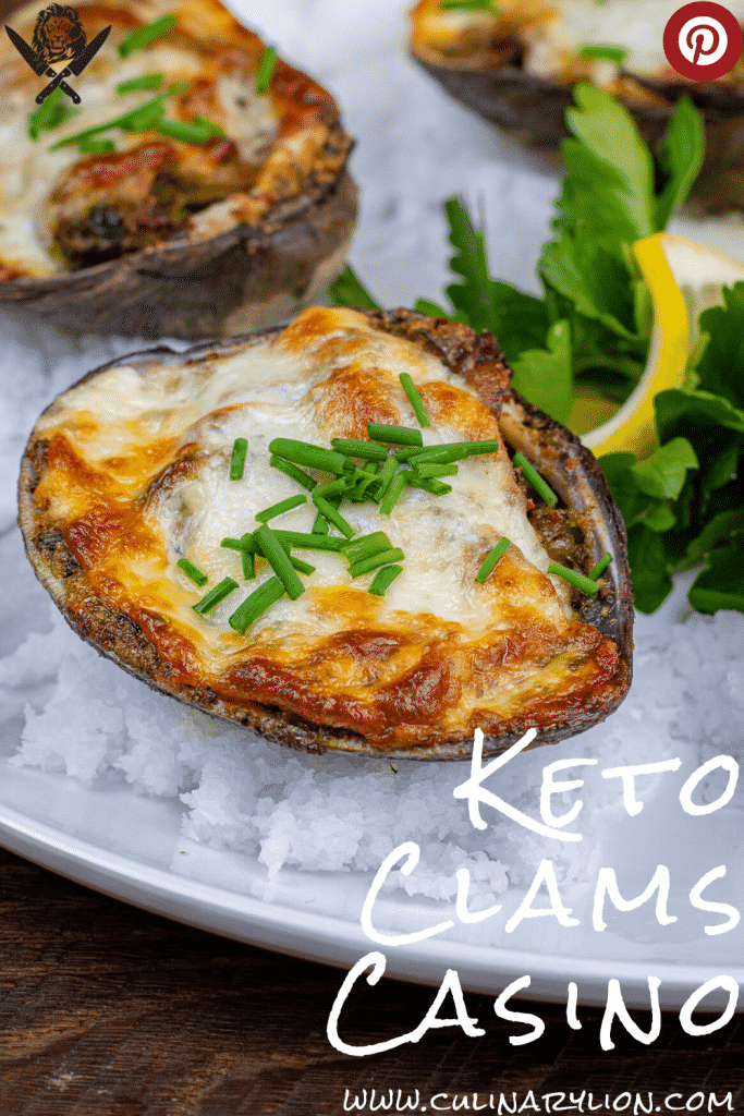 jumbo keto clams casino w/ provolone cheese