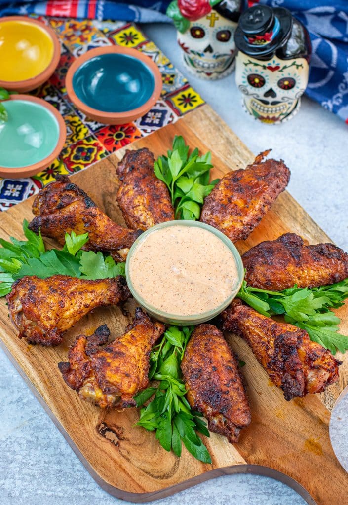 keto wings chili rubbed wings with chipotle ranch dressing