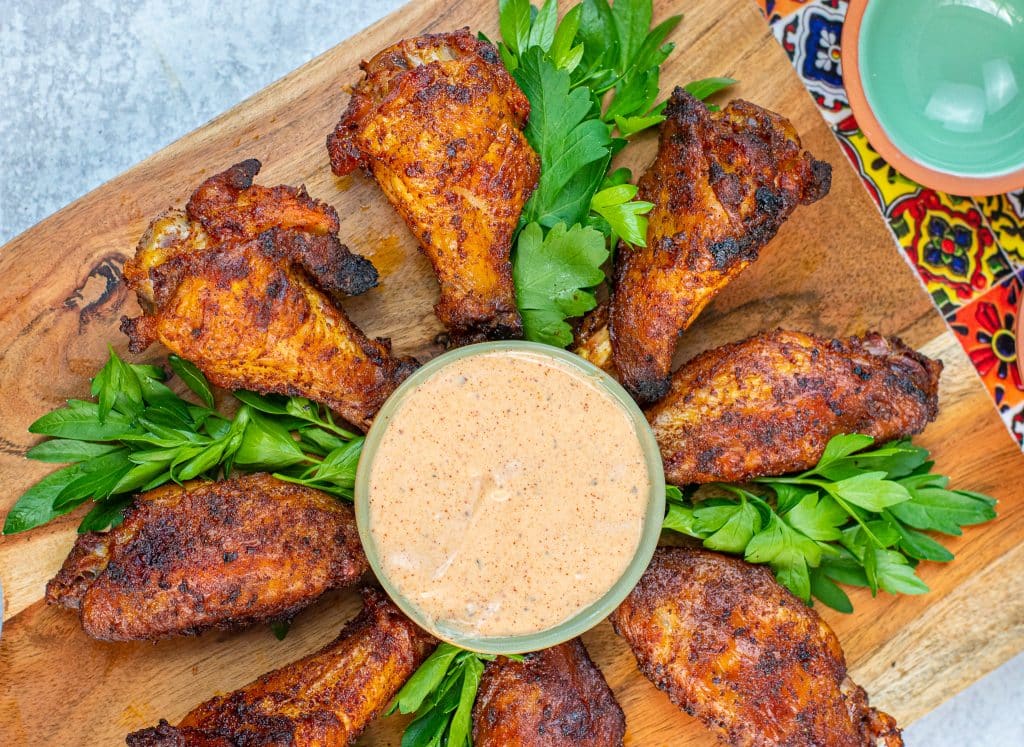 keto wings chili rubbed wings with chipotle ranch dressing