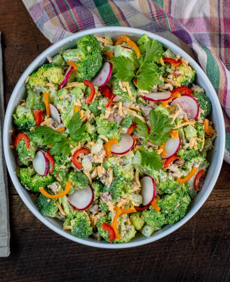 keto bacon cheddar ranch Broccoli salad