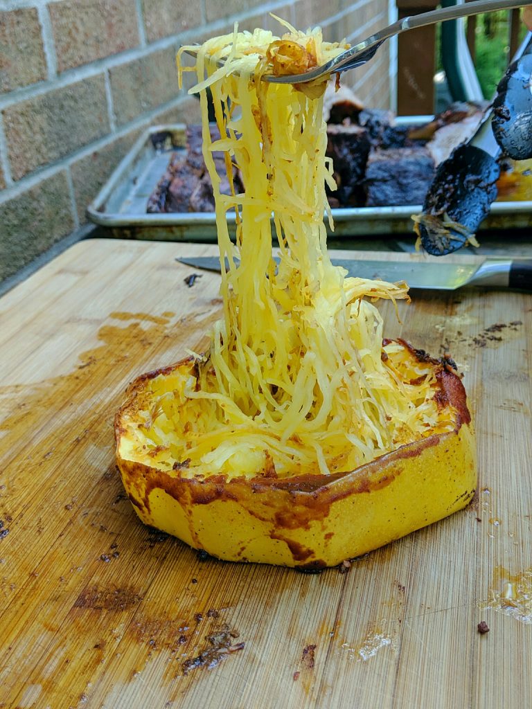 Low carb Grilled spaghetti squash rings