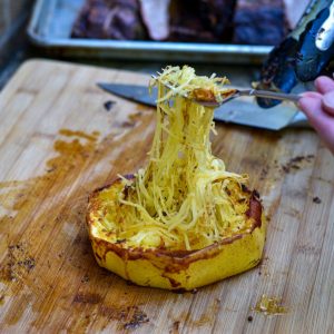 Low carb Grilled spaghetti squash rings