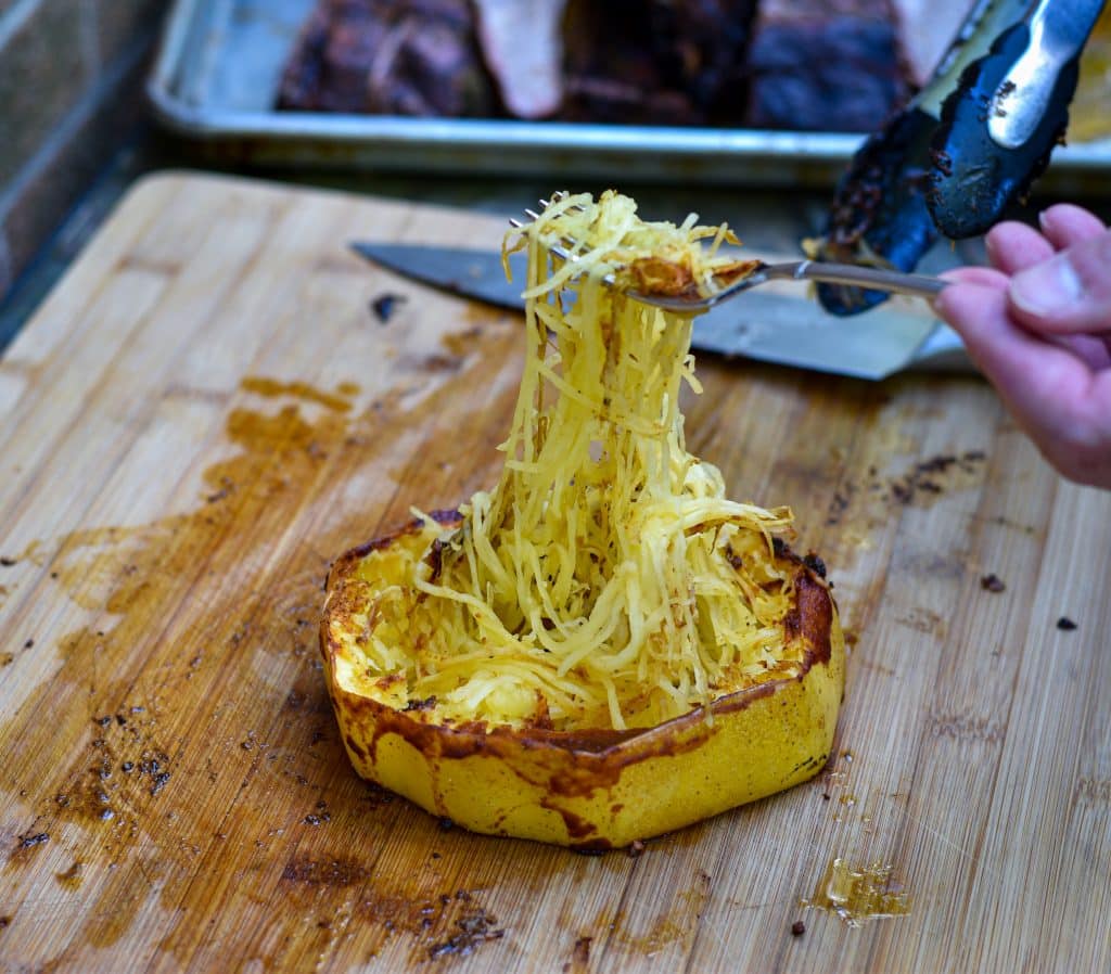 Low carb Grilled spaghetti squash rings