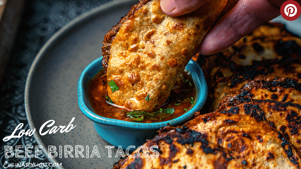 low carb birria tacos made with beef