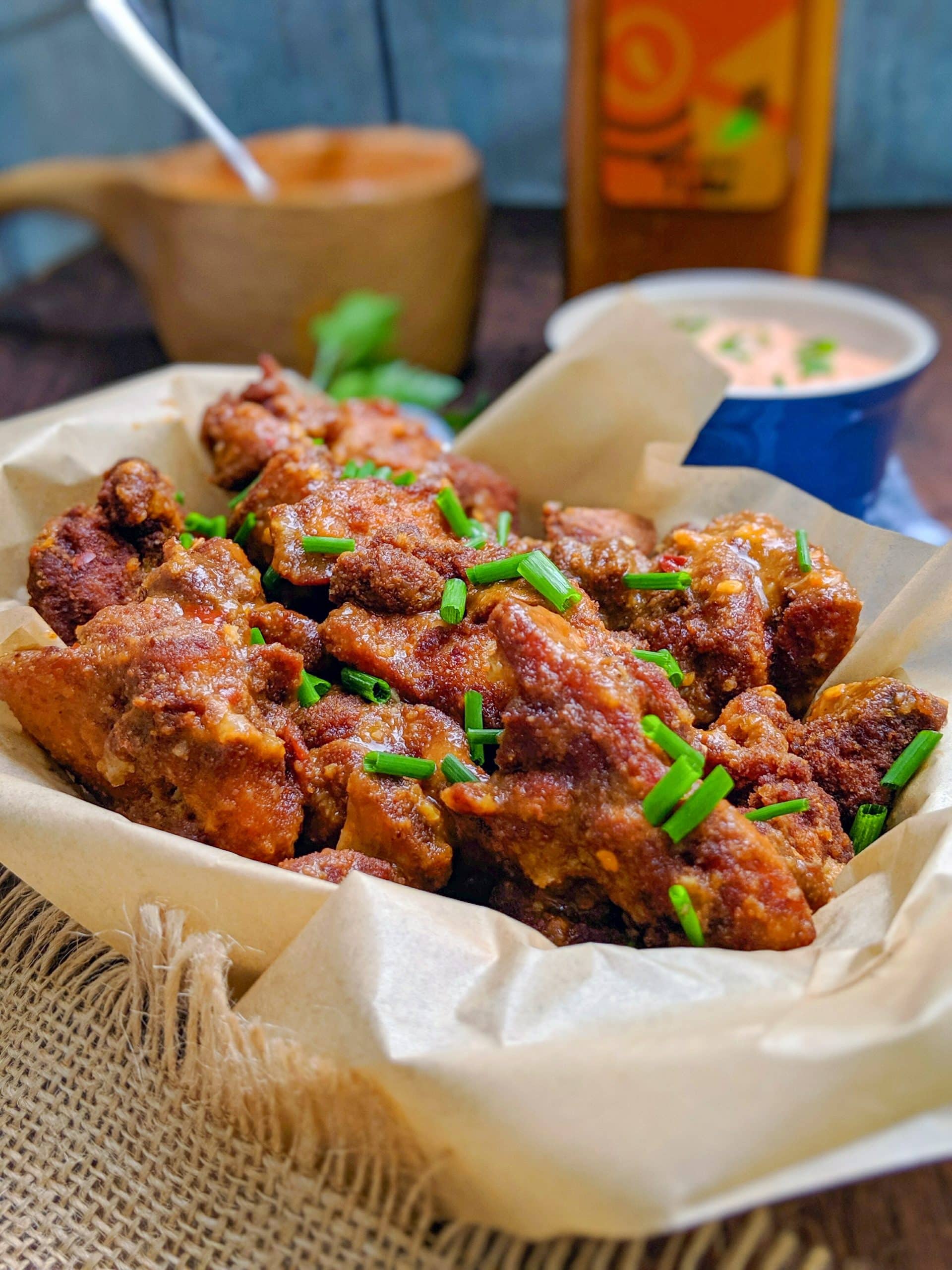 peri peri boneless wings for keto superbowl party