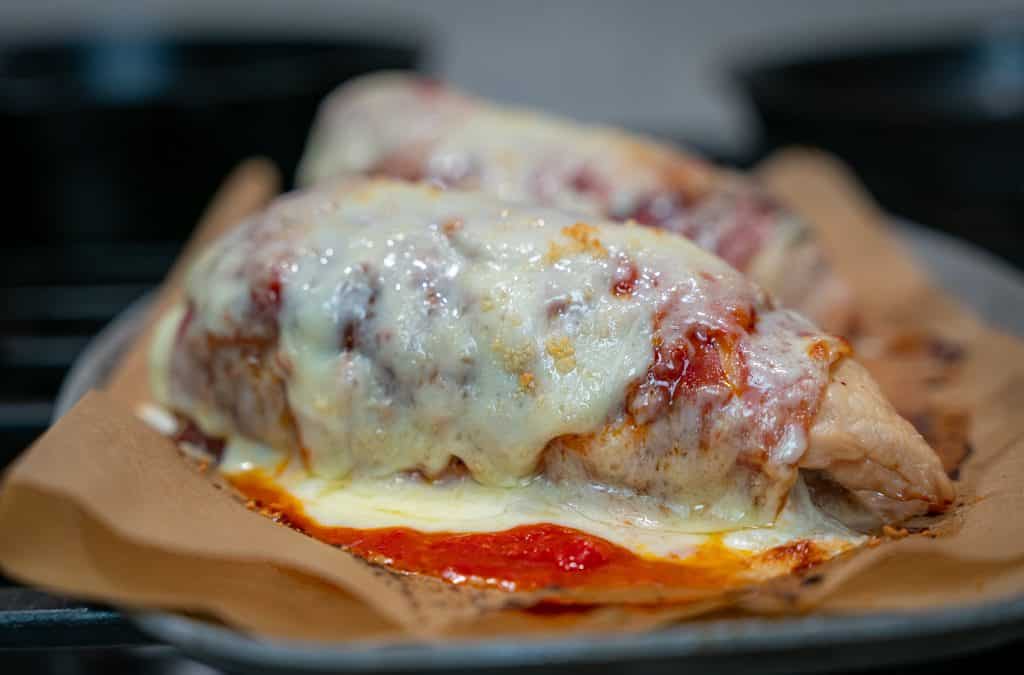 stuffed chicken Parmesan oven baked with prosciutto