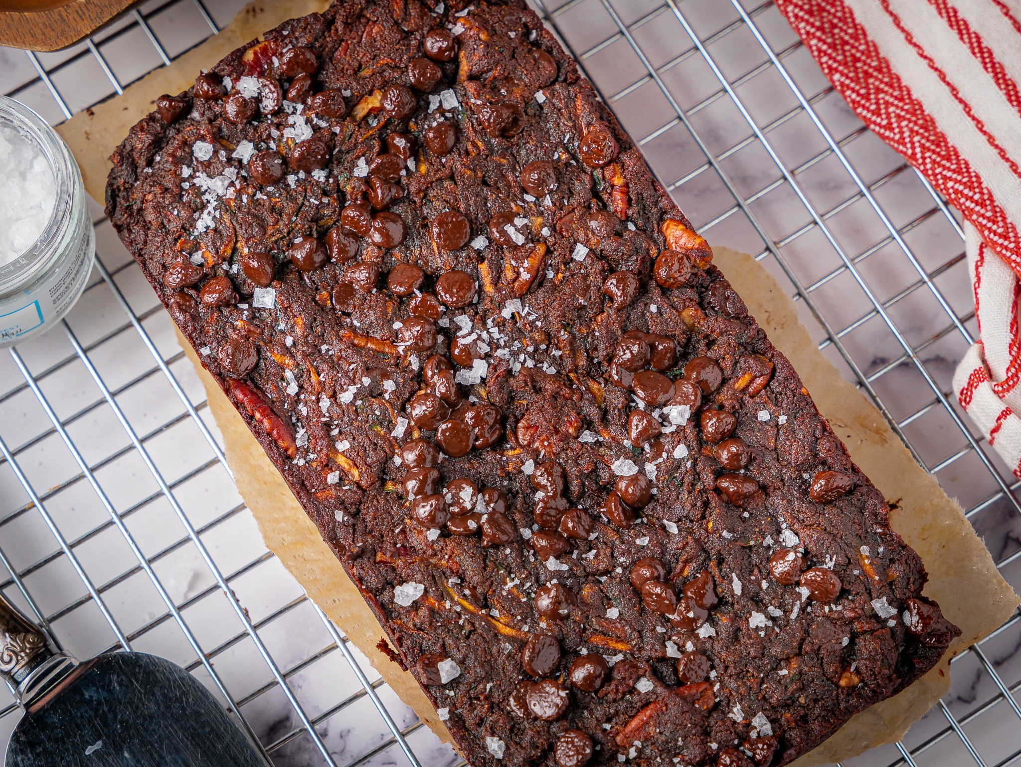 Chocolate Pecan Keto Zucchini Bread