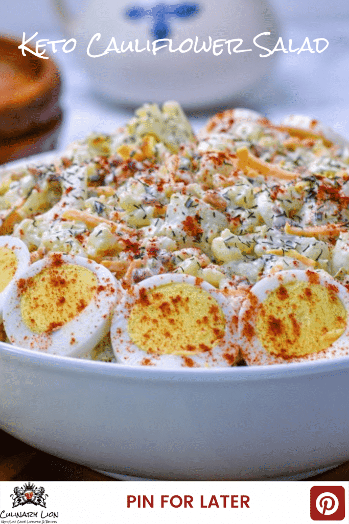 Keto Cauliflower Salad Potato Salad Pinterest