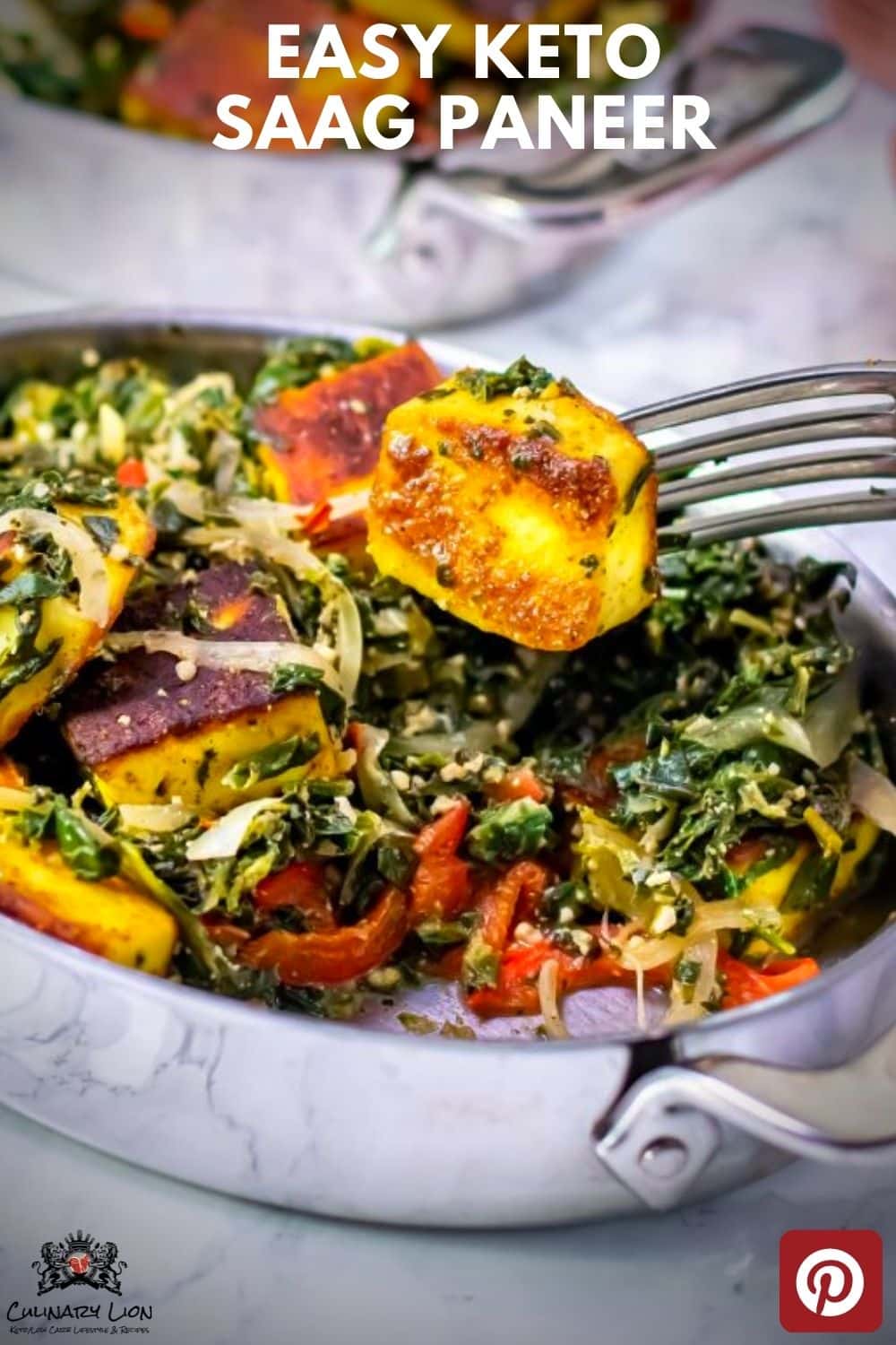 Easy One Pan Keto Saag Paneer Culinary Lion