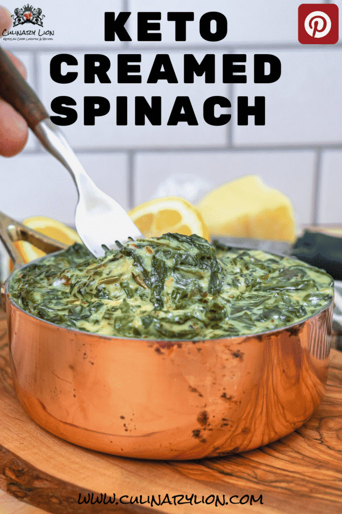 Keto Creamed Spinach Steakhouse Copycat recipe