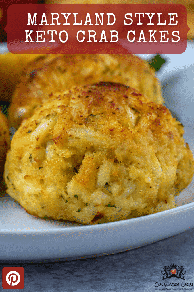 maryland style keto crab cakes on a plate