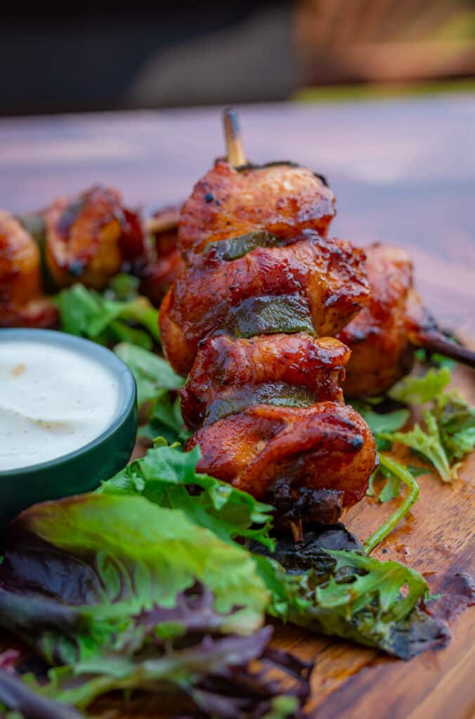 jalapeno bacon chicken skewer