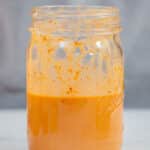 Chipotle honey Vinaigrette in a masson jar