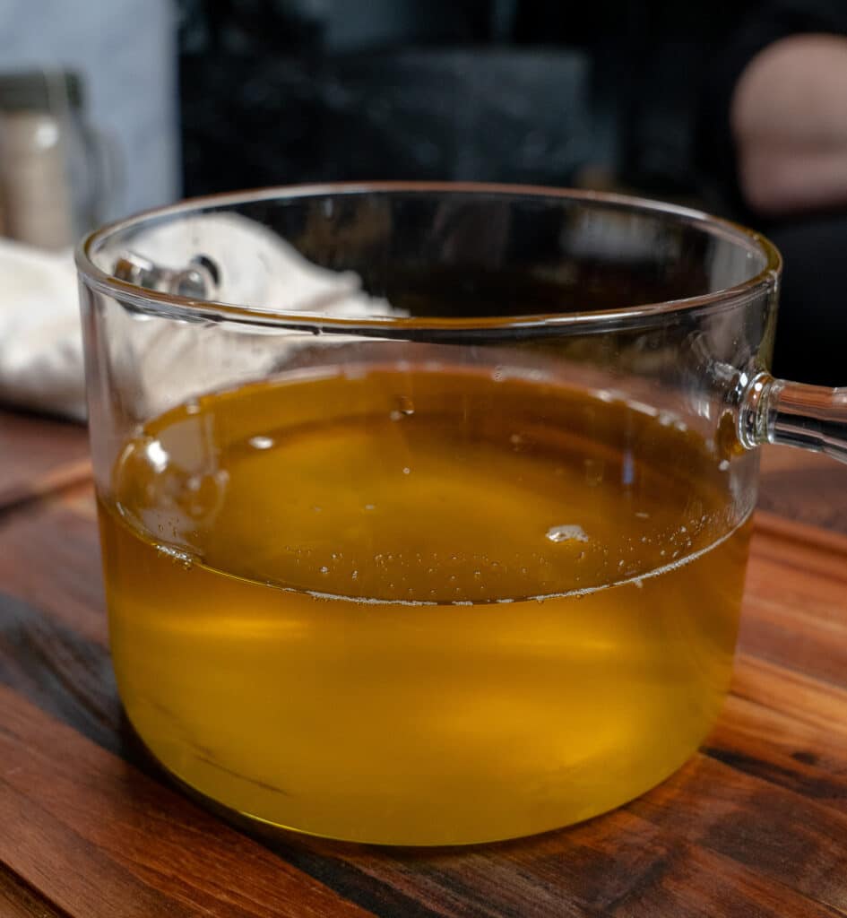 pot of strained clarified Butter
