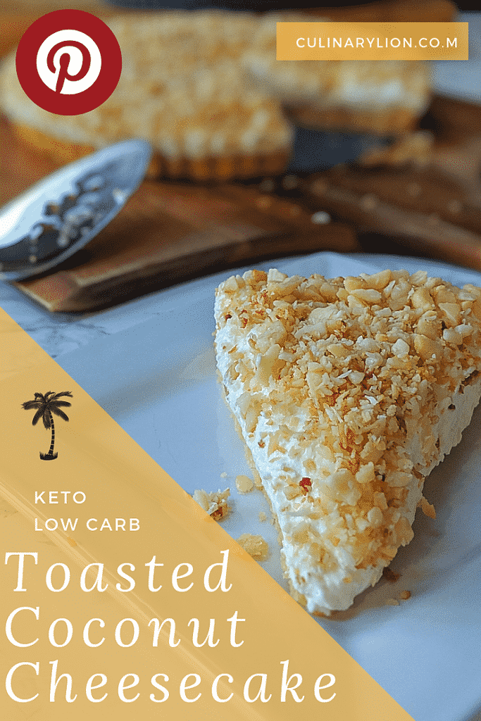 Low Carb Toasted Coconut Cheesecake